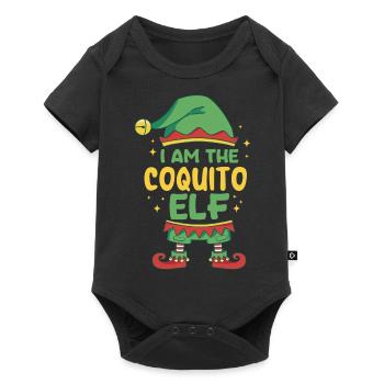 Je suis l’elfe de Coquito Elfes de Noël Porto Rica - Body à manches courtes Premium Bébé - noir - Devant
