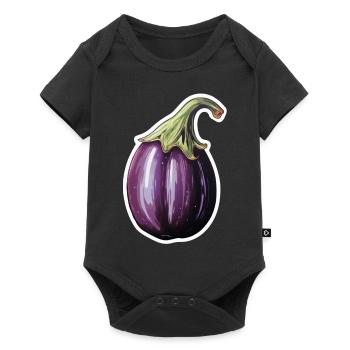 Aubergine bulbous - Baby Premium short-sleeve bodysuit - black - Front