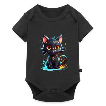 Kitty noir - Body à manches courtes Premium Bébé - noir - Devant