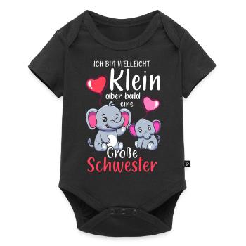 I'm small but soon to be a big sister - Baby Premium short-sleeve bodysuit - black - Front