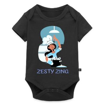 Chef Cook Kitchen Culinary Retro Bake Restaurant - Baby Premium short-sleeve bodysuit - black - Front