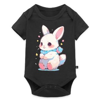 Lapin Pâques Sweet - Body à manches courtes Premium Bébé - noir - Devant