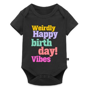 Joyeux anniversaire drôle rétro célébration citation Meme - Body à manches courtes Premium Bébé - noir - Devant