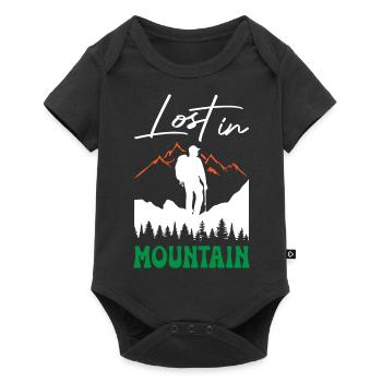 Perdu dans la randonnée en montagne - Body à manches courtes Premium Bébé - noir - Devant