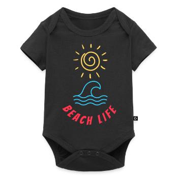 Beach Life - Baby Premium short-sleeve bodysuit - black - Front