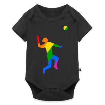 Rainbow Jump in Volleyball - Baby Premium short-sleeve bodysuit - black - Front