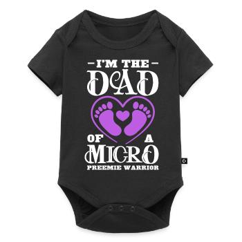 I'm the Dad of a Micro Preemie Warrior - Baby Premium short-sleeve bodysuit - black - Front