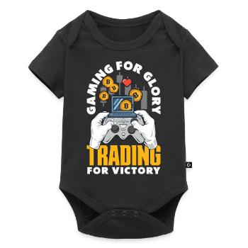 Cryptocurrency Rewards Gaming Blockchain Gamer - Baby Premium Kurzarmbody - Schwarz - Vorne