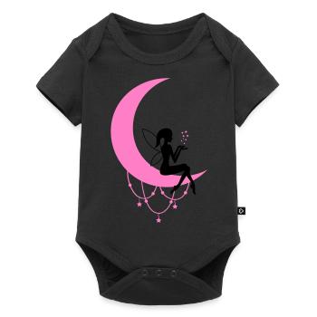Fée Elfe Croissant de Lune Fantaisie - Body à manches courtes Premium Bébé - noir - Devant