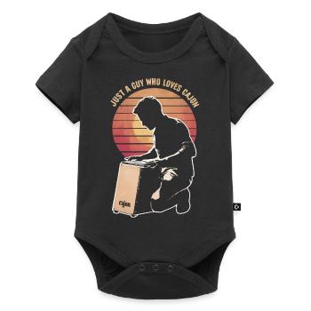 Cajon-Spieler-Geschenk - Baby Premium Kurzarmbody - Schwarz - Vorne