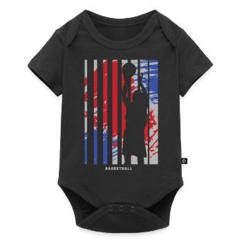 Basket-ball Basketteurs Joueurs - Body à manches courtes Premium Bébé - noir - Devant