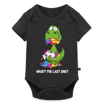Le dernier dinosaure licorne quoi ? Licorne mangeuse de dinosaures - Body à manches courtes Premium Bébé - noir - Devant