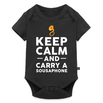 Keep Calm And Carry A Sousaphone Brass Music - Baby Premium short-sleeve bodysuit - black - Front