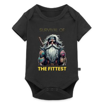 Survival of the fittest - Baby Premium short-sleeve bodysuit - black - Front