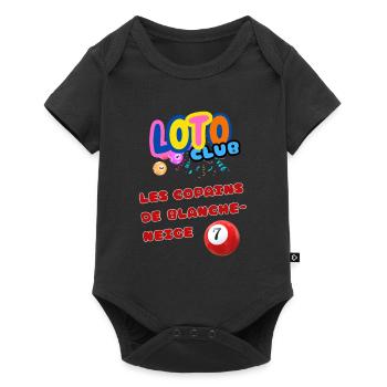 LOTO - BINGO - 7 - LES COPAINS DE BLANCHE-NEIGE - Body à manches courtes Premium Bébé - noir - Devant