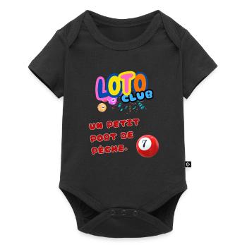 LOTO - BINGO - 7 - UN PETIT PORT DE PÊCHE - Body à manches courtes Premium Bébé - noir - Devant