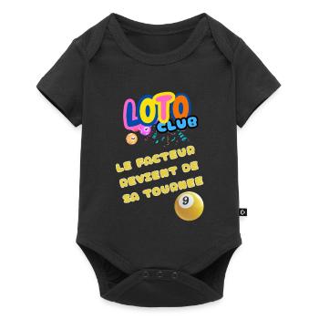 LOTO - BINGO - 9 - LE FACTEUR REVIENT DE TOURNEE - Body à manches courtes Premium Bébé - noir - Devant