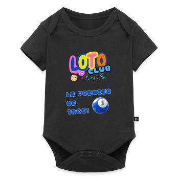 LOTO - BINGO - 1 - LE PREMIER DE 1000 - Body à manches courtes Premium Bébé - noir - Devant