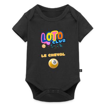 LOTO - BINGO - 3 - LE CHEVAL DE TROIE - Body à manches courtes Premium Bébé - noir - Devant