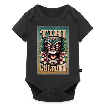 Masque maori de la culture Tiki - Body à manches courtes Premium Bébé - noir - Devant