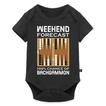 Prévisions du week-end 100% de chances de Backgammon - Body à manches courtes Premium Bébé - noir - Devant