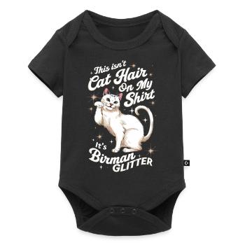 Katze Birma Geschenk - Baby Premium Kurzarmbody - Schwarz - Vorne