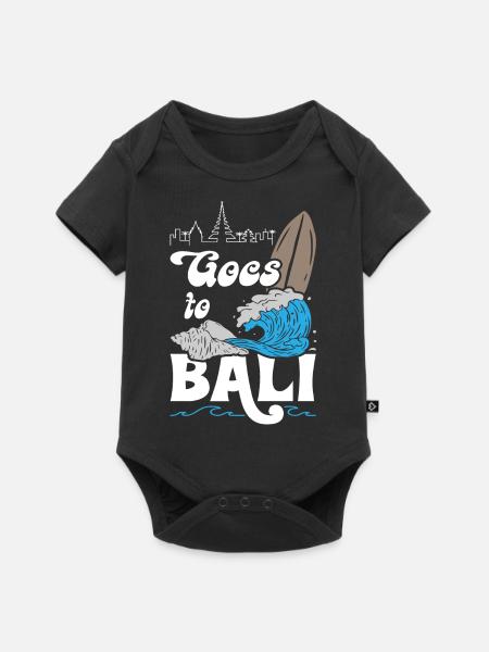 Goes to Bali Surfing - Baby Premium Kurzarmbody - Schwarz