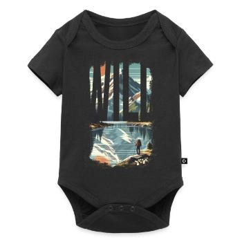 WILD EXPLORE - Baby Premium short-sleeve bodysuit - black - Front