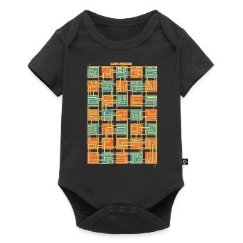 Laby-Quadrat - Baby Premium Kurzarmbody - Schwarz - Vorne