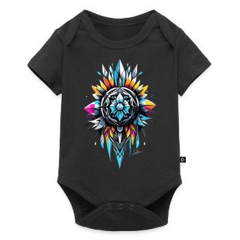 Tribal Geometric Symbol - Baby Premium short-sleeve bodysuit - black - Front