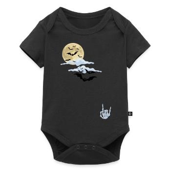 Halloween rockt - Baby Premium Kurzarmbody - Schwarz - Vorne