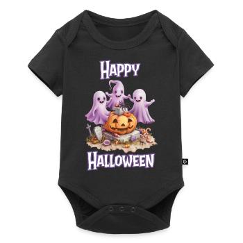 Halloween – Happy Halloween Sweet Ghosts & Pumpkin - Baby Premium short-sleeve bodysuit - black - Front