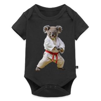 Koala sportif - Body à manches courtes Premium Bébé - noir - Devant