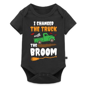 I Changed The Truck with the Broom - Baby Premium short-sleeve bodysuit - black - Front