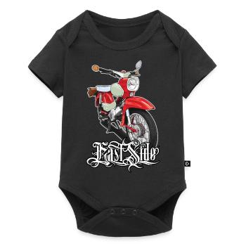 Star (rot) // Illustration - Baby Premium Kurzarmbody - Schwarz - Vorne