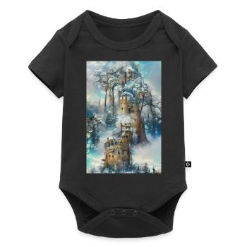 Winter Wonderland Schloss Winter Wonderland Castle - Baby Premium short-sleeve bodysuit - black - Front