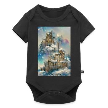 Winter Castle in the Sunlight Winter Sunlit - Baby Premium short-sleeve bodysuit - black - Front