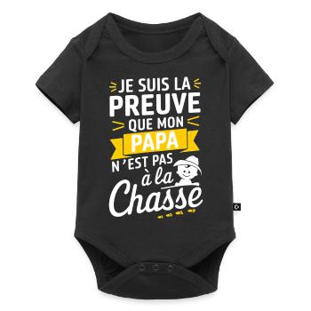 proof that my dad is not always on the hunt - Baby Premium short-sleeve bodysuit - black - Front