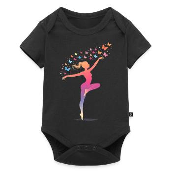 Gymnastics Women Girls Rhythmic Gymnastics - Baby Premium short-sleeve bodysuit - black - Front