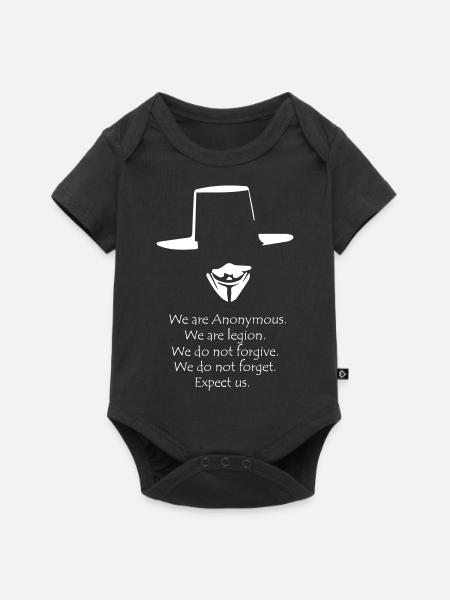 We are Anonymous - Baby Premium Kurzarmbody - Schwarz