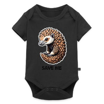Save Pangolin - Baby Premium short-sleeve bodysuit - black - Front