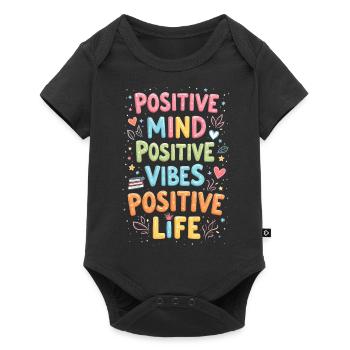 positivity - Baby Premium short-sleeve bodysuit - black - Front