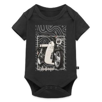 Star (beige) // Illustration - Baby Premium Kurzarmbody - Schwarz - Vorne