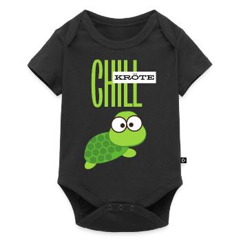 Chill Kröte für Chiller - Baby Premium Kurzarmbody - Schwarz - Vorne