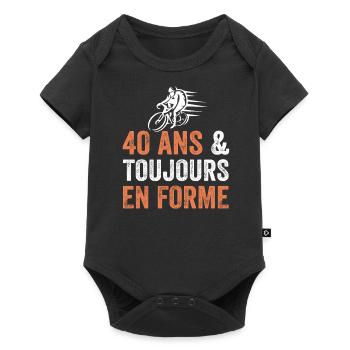 40th anniversary gift Bicycle - Baby Premium short-sleeve bodysuit - black - Front