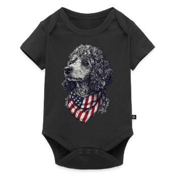 Pudel - Baby Premium Kurzarmbody - Schwarz - Vorne