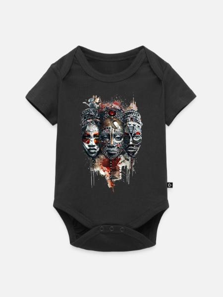 Afrika - Baby Premium Kurzarmbody - Schwarz