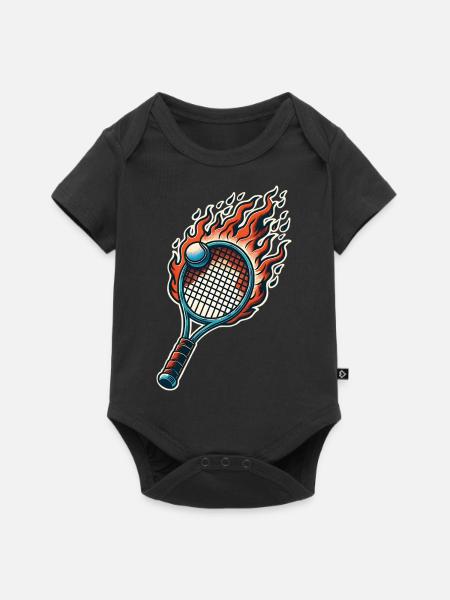 Badminton - Baby Premium Kurzarmbody - Schwarz