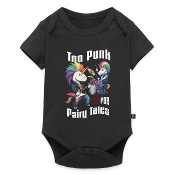 Too Punk for Fairy Tales - Unicorn Rebel - Baby Premium short-sleeve bodysuit - black - Front