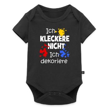 Ich kleckere nicht - Ich dekoriere - Baby - Kind - Baby Premium Kurzarmbody - Schwarz - Vorne